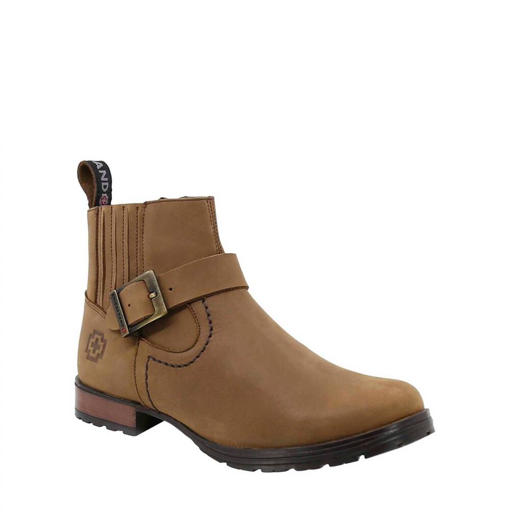 NEW SWISSBRAND men's casual leather booties in brown